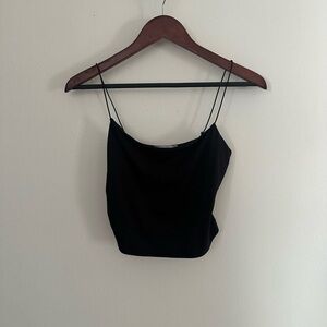 Gaze Black Camisole with Spaghetti Straps